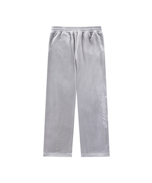 SUPPLIER(サプライヤー)の「トラックパンツ|Rhinestone Velour Track Pants|SUPPLIER(その他パンツ・メンズ・ブラック/グレー・MEDIUM/LARGE/SMALL/X-LARGE)」の1枚目の写真