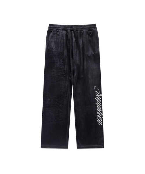 SUPPLIER(サプライヤー)の「トラックパンツ|Rhinestone Velour Track Pants|SUPPLIER(その他パンツ・メンズ・ブラック/グレー・MEDIUM/LARGE/SMALL/X-LARGE)」の2枚目の写真
