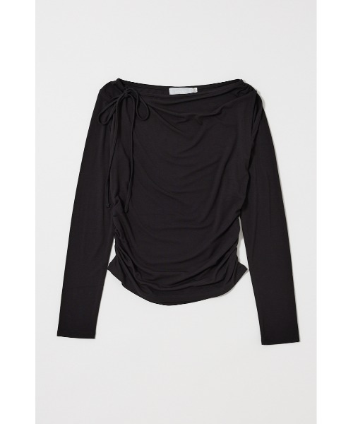 MOUSSY（マウジー）の「SLIT ONE SHOULDER トップス（Tシャツ/カットソー・レディース・チャコールグレー/マジェンタ/アイボリー/ブラック・FREE）」の19枚目の写真