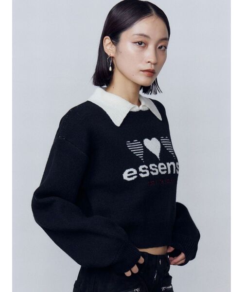 セール】ハートロゴジャガードニット（ニット/セーター）｜EMODA