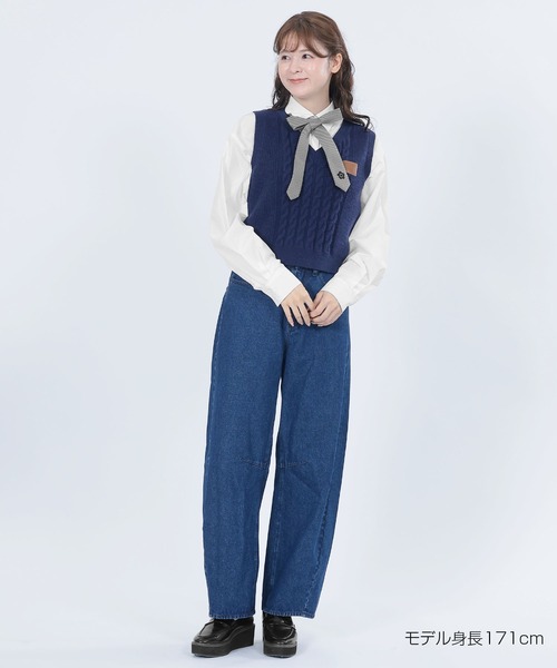 MARY QUANT(マリークワント)の「ケーブルベスト プルオーバー(ベスト・レディース・アイボリー/レッド/ネイビー・M)」の13枚目の写真