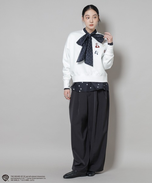 NANO universe（ナノユニバース）の「THE WIZARD OF OZ 刺繍スウェットトップス（スウェット・レディース・グレー/ホワイト・FREE）」の5枚目の写真