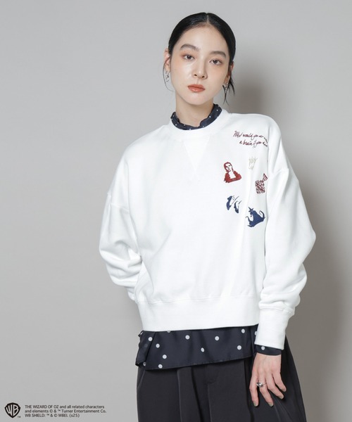 NANO universe（ナノユニバース）の「THE WIZARD OF OZ 刺繍スウェットトップス（スウェット・レディース・グレー/ホワイト・FREE）」の8枚目の写真