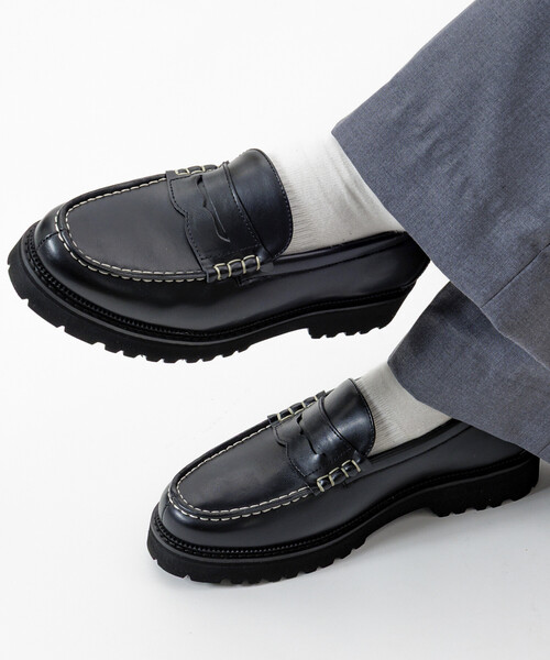FREAK'S STORE(フリークスストア)の「限定展開 ラグソール ペニーローファー / モカシンローファー(ローファー・メンズ・ブラック・23.0cm/28.0cm/27.0cm/26.0cm/25.0cm/24.0cm)」の5枚目の写真