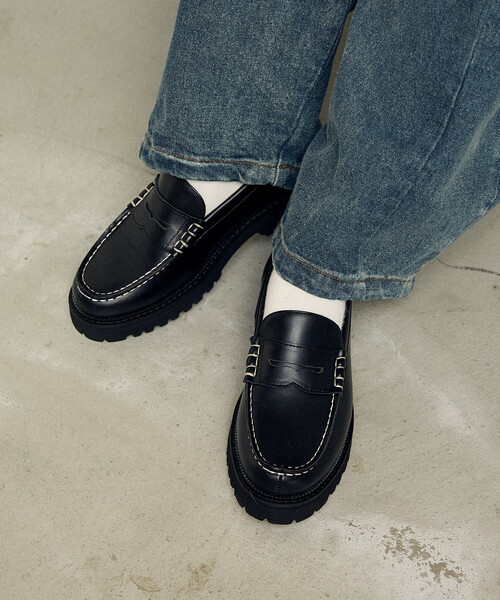 FREAK'S STORE(フリークスストア)の「限定展開 ラグソール ペニーローファー / モカシンローファー(ローファー・メンズ・ブラック・23.0cm/28.0cm/27.0cm/26.0cm/25.0cm/24.0cm)」の6枚目の写真