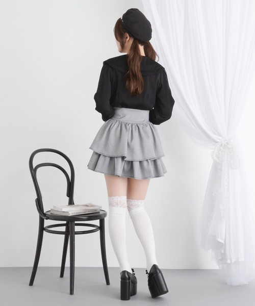 DearMyLoveRose(ディアマイラブローズ)の「バラリボン付ガーリーブラウス【大きいサイズ有り】(シャツ/ブラウス・レディース・ブラック/ホワイト・MEDIUM/LARGE/LL/3L)」の14枚目の写真