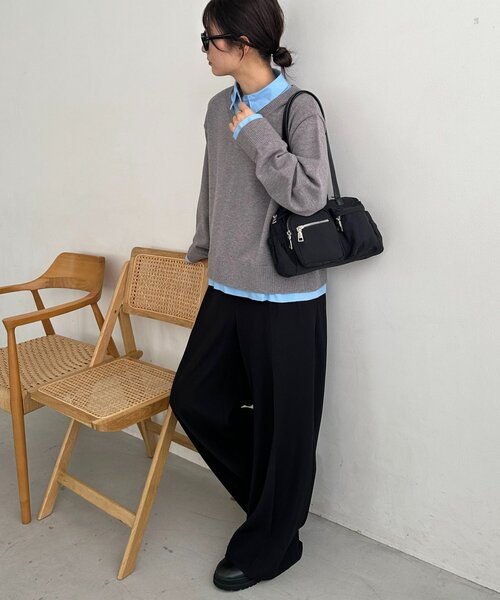 DISCOAT（ディスコート）の「ワッシャーナイロンポケットボストンバッグ（ボストンバッグ・レディース・キャメル/ブラック/カーキ・FREE）」の7枚目の写真