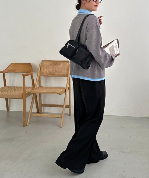 DISCOAT（ディスコート）の「ワッシャーナイロンポケットボストンバッグ（ボストンバッグ・レディース・キャメル/ブラック/カーキ・FREE）」の8枚目の写真