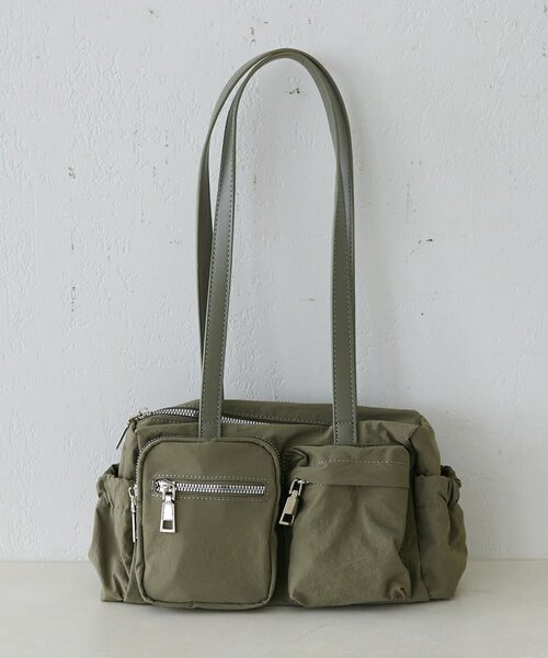 DISCOAT（ディスコート）の「ワッシャーナイロンポケットボストンバッグ（ボストンバッグ・レディース・キャメル/ブラック/カーキ・FREE）」の16枚目の写真