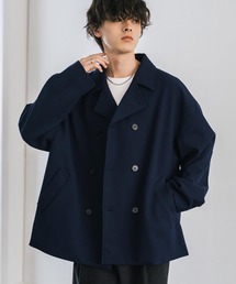 メンズのピーコート（ブルー・ネイビー/青色系）ファッション