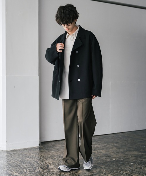 RockyMonroe（ロッキーモンロー）『オーバーサイズダブルブレストテックメルトン無地』