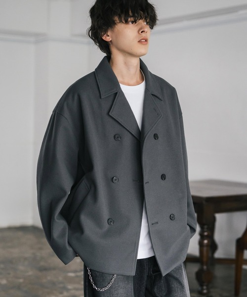 RockyMonroe（ロッキーモンロー）『オーバーサイズダブルブレストテックメルトン無地』