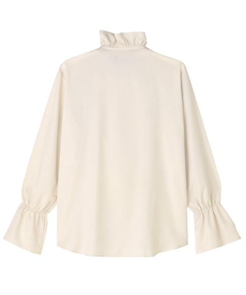 TOKYO SHIRTS（トウキョウシャツ）の「COFREX フリルリボン ブラウス 長袖 レディースデザインシャツ（シャツ/ブラウス・レディース・ベージュ・M/L）」の2枚目の写真