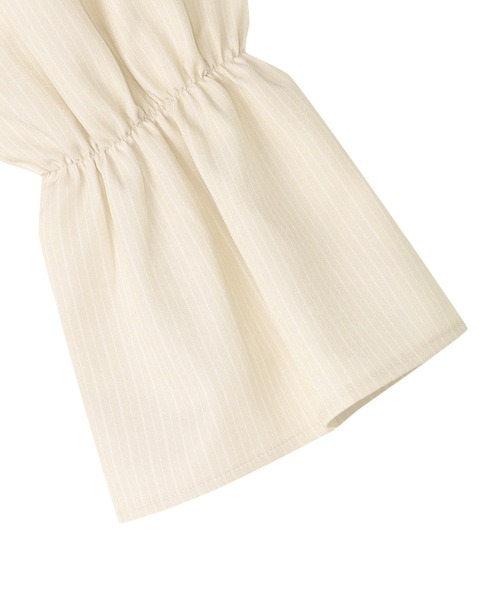 TOKYO SHIRTS（トウキョウシャツ）の「COFREX フリルリボン ブラウス 長袖 レディースデザインシャツ（シャツ/ブラウス・レディース・ベージュ・M/L）」の4枚目の写真