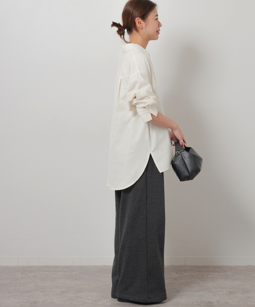 JOURNAL STANDARD relume(ジャーナルスタンダード レリューム)の「《追加 / 新色》カルゼスキッパーブラウス(シャツ/ブラウス・レディース・ブラウン/アイボリー/グレー・FREE)」の5枚目の写真