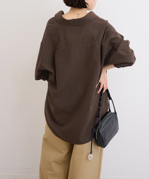 JOURNAL STANDARD relume(ジャーナルスタンダード レリューム)の「《追加 / 新色》カルゼスキッパーブラウス(シャツ/ブラウス・レディース・ブラウン/アイボリー/グレー・FREE)」の15枚目の写真