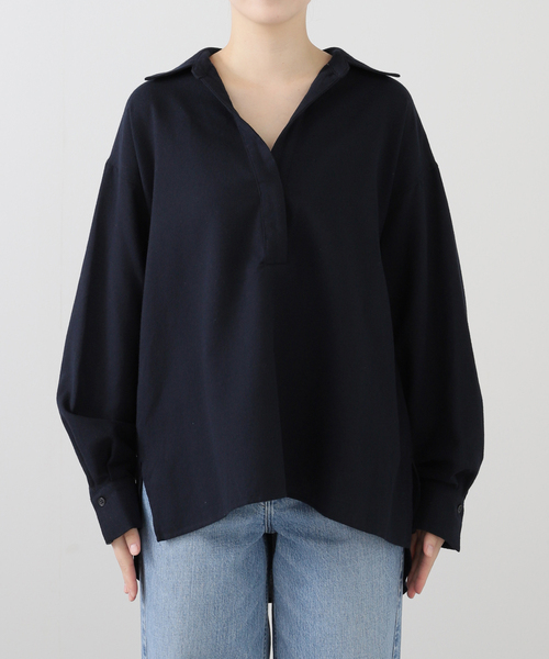 JOURNAL STANDARD relume(ジャーナルスタンダード レリューム)の「《追加 / 新色》カルゼスキッパーブラウス(シャツ/ブラウス・レディース・ブラウン/アイボリー/グレー・FREE)」の16枚目の写真