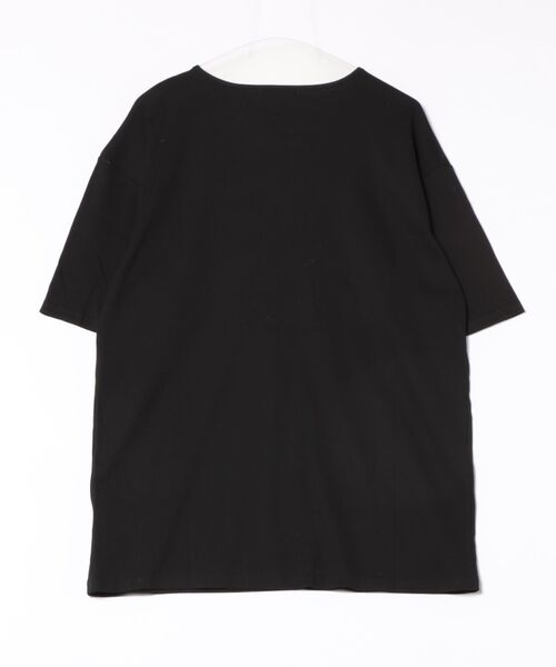 NOWLE(ノウル)の「【NOWLE】メタルホック キーネック リブ Tシャツ(Tシャツ/カットソー・メンズ・グレー/ブラック・MEDIUM/LARGE/X-LARGE)」の3枚目の写真