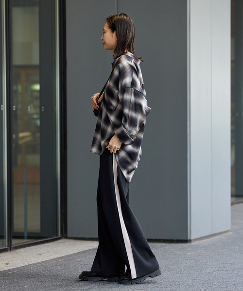 JOURNAL STANDARD(ジャーナルスタンダード)の「《追加3》ウォッシャブルトラックパンツ(その他パンツ・レディース・ブラック/ブラウン・FREE)」の4枚目の写真