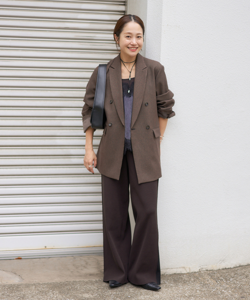 JOURNAL STANDARD(ジャーナルスタンダード)の「《追加3》ウォッシャブルトラックパンツ(その他パンツ・レディース・ブラック/ブラウン・FREE)」の7枚目の写真