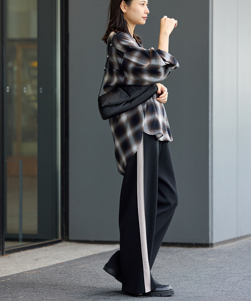 JOURNAL STANDARD(ジャーナルスタンダード)の「《追加3》ウォッシャブルトラックパンツ(その他パンツ・レディース・ブラック/ブラウン・FREE)」の14枚目の写真