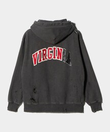 MONKEY TIME | ＜JieDa＞VIRGINIA ダメージ ジップ パーカー(パーカー)