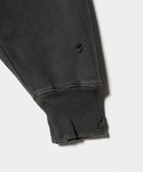 MONKEY TIME（モンキータイム）の「＜JieDa＞VIRGINIA ダメージ ジップ パーカー（パーカー・メンズ・ブラック・1/2）」の8枚目の写真