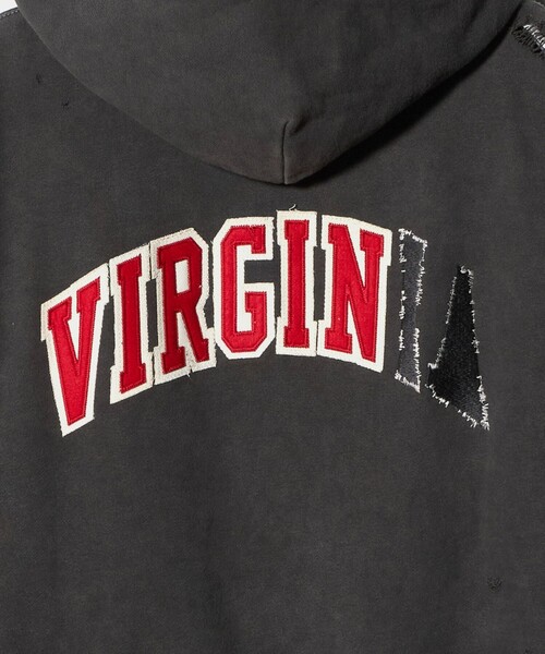 MONKEY TIME（モンキータイム）の「＜JieDa＞VIRGINIA ダメージ ジップ パーカー（パーカー・メンズ・ブラック・1/2）」の7枚目の写真