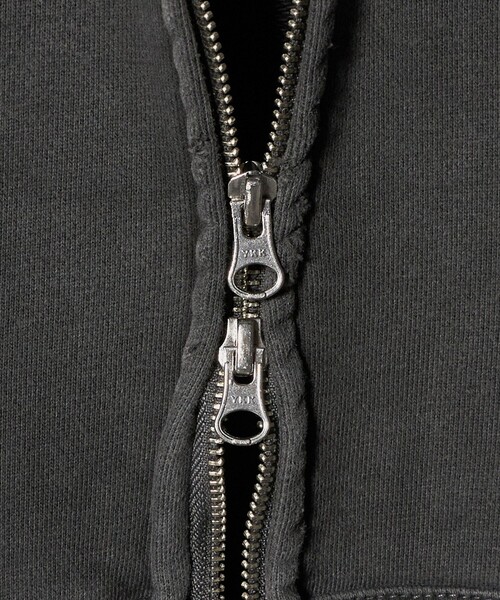 MONKEY TIME（モンキータイム）の「＜JieDa＞VIRGINIA ダメージ ジップ パーカー（パーカー・メンズ・ブラック・1/2）」の9枚目の写真