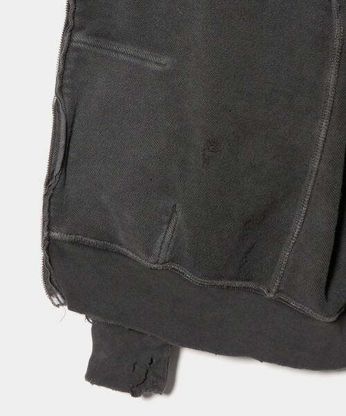 MONKEY TIME（モンキータイム）の「＜JieDa＞VIRGINIA ダメージ ジップ パーカー（パーカー・メンズ・ブラック・1/2）」の5枚目の写真