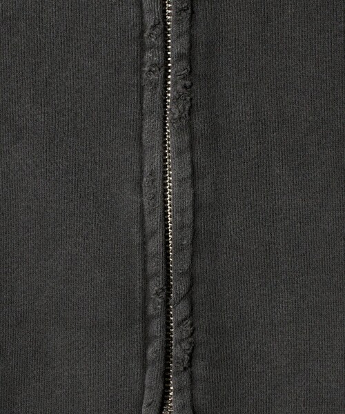 MONKEY TIME（モンキータイム）の「＜JieDa＞VIRGINIA ダメージ ジップ パーカー（パーカー・メンズ・ブラック・1/2）」の4枚目の写真