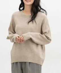 【軽ふわっニット】クルーネックニット
