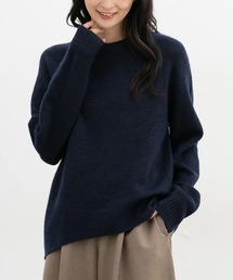 【軽ふわっニット】クルーネックニット