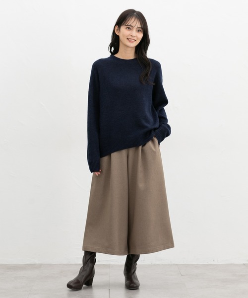 Honeys（ハニーズ）の「【軽ふわっニット】クルーネックニット（ニット/セーター・レディース・オートミール/ネイビー/イエロー系/杢グレー/ピンク系1/ブルー系/ベージュ系・L/LL/M/S）」の11枚目の写真