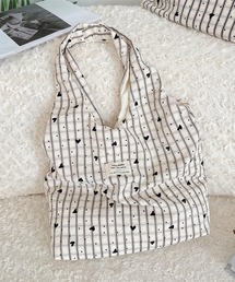 Mignonjour/モチーフチェック柄トートバッグ M2838