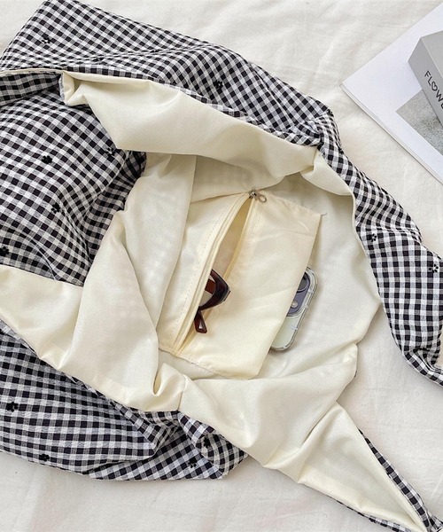 VIBGYOR（ヴィブジョー）の「Mignonjour/モチーフチェック柄トートバッグ M2838（トートバッグ・レディース・その他1/その他2・FREE）」の6枚目の写真