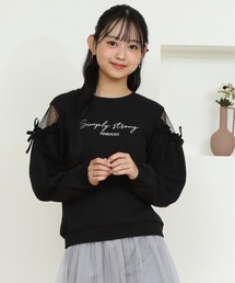 PINKHUNT（ピンクハント）の「PINKHUNT ピンクハント 肩チュール 切り替えトレーナー 0964K（スウェット・キッズ）」