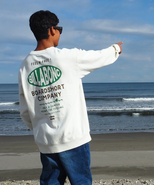 BILLABONG(ビラボン)の「BILLABONG メンズ FISHERMANS トレーナー 【2025年秋冬モデル】 @autumn /ビラボンバックプリントプルオーバースウェットトレーナー(スウェット・メンズ・ブルー系その他/クリーム/ブラック・X-LARGE/LARGE/MEDIUM)」の2枚目の写真