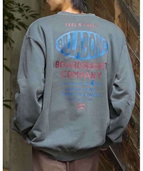 BILLABONG(ビラボン)の「BILLABONG メンズ FISHERMANS トレーナー 【2025年秋冬モデル】 @autumn /ビラボンバックプリントプルオーバースウェットトレーナー(スウェット・メンズ・ブルー系その他/クリーム/ブラック・X-LARGE/LARGE/MEDIUM)」の1枚目の写真