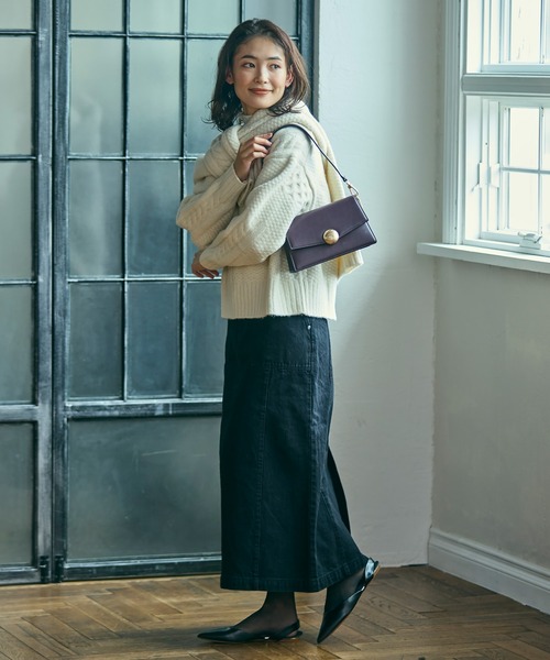 LACOSTE（ラコステ）の「パッチワークエフェクト ウールニットハイネックセーター（ニット/セーター・レディース・オフホワイト・34/36/38/40）」の9枚目の写真