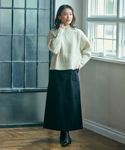 LACOSTE（ラコステ）の「パッチワークエフェクト ウールニットハイネックセーター（ニット/セーター・レディース・オフホワイト・34/36/38/40）」の18枚目の写真