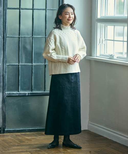 LACOSTE（ラコステ）の「パッチワークエフェクト ウールニットハイネックセーター（ニット/セーター・レディース・オフホワイト・34/36/38/40）」の15枚目の写真