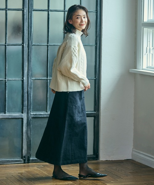 LACOSTE（ラコステ）の「パッチワークエフェクト ウールニットハイネックセーター（ニット/セーター・レディース・オフホワイト・34/36/38/40）」の14枚目の写真