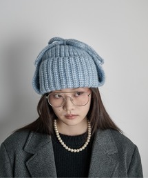 THE YOn(ザヨン)の畦編みフライトニットキャップ(ニットキャップ/ビーニー)