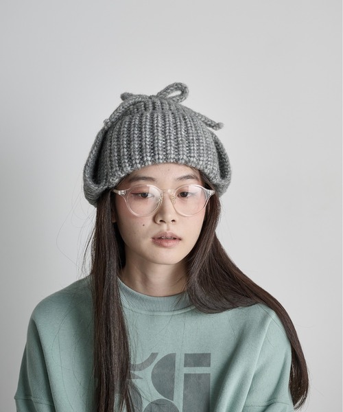 THE YOn(ザヨン)の「畦編みフライトニットキャップ(ニットキャップ/ビーニー・レディース・サックスブルー/ブラック/アイボリー/ピンク/グレー・FREE)」の19枚目の写真