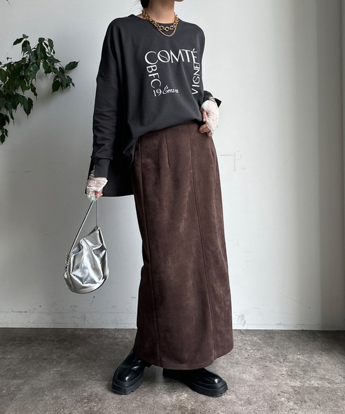 DouDou(ドゥドゥ)の「【WEB限定】ポンチョロゴロンTEE(Tシャツ/カットソー・レディース・オフホワイト/チャコールグレー/ネイビー・FREE)」の15枚目の写真