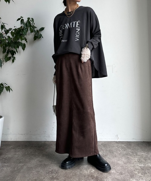 DouDou(ドゥドゥ)の「【WEB限定】ポンチョロゴロンTEE(Tシャツ/カットソー・レディース・オフホワイト/チャコールグレー/ネイビー・FREE)」の16枚目の写真