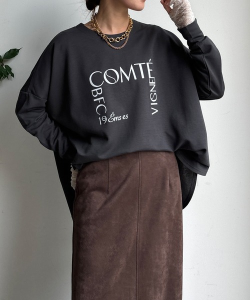DouDou(ドゥドゥ)の「【WEB限定】ポンチョロゴロンTEE(Tシャツ/カットソー・レディース・オフホワイト/チャコールグレー/ネイビー・FREE)」の20枚目の写真