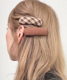 lus.（ラスドット）の「lus. 2点セット チェック／スエードぱっちんピン（ヘアピン）」