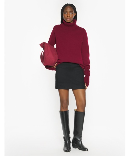 Maison Kitsune（メゾンキツネ）の「MINI WOOL SKIRT（スカート・レディース・ブラック・34/36/38/40/42）」の3枚目の写真